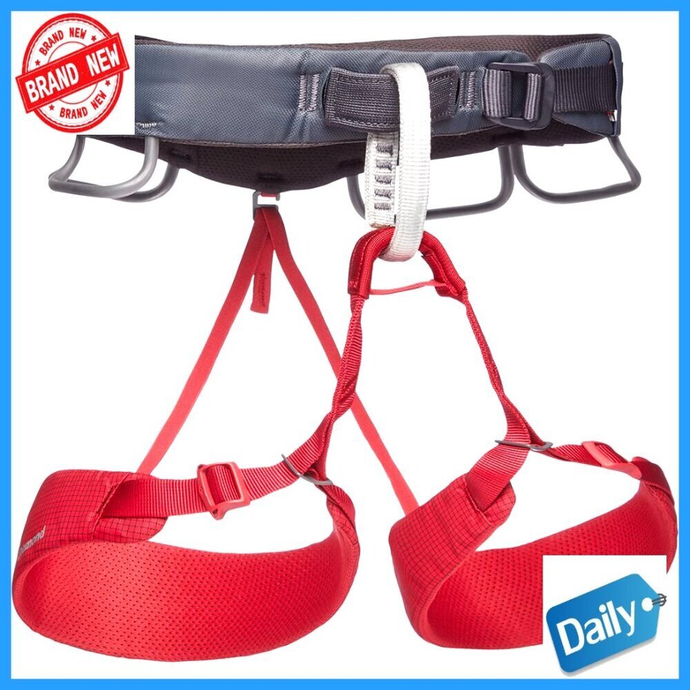 Women's Rock Climbing Harness, Adjustable Waist & Leg Loops, Dual Core